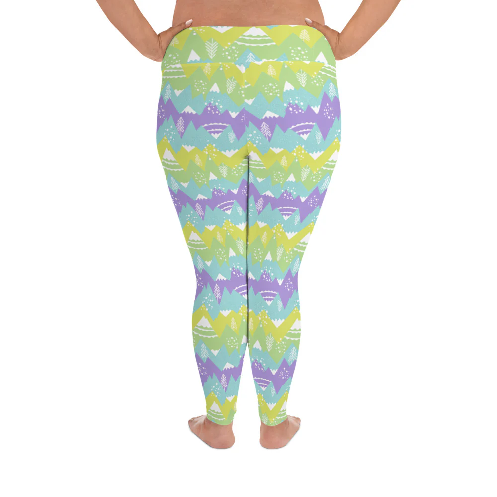 All-Over Print Plus Size Leggings - Image 3