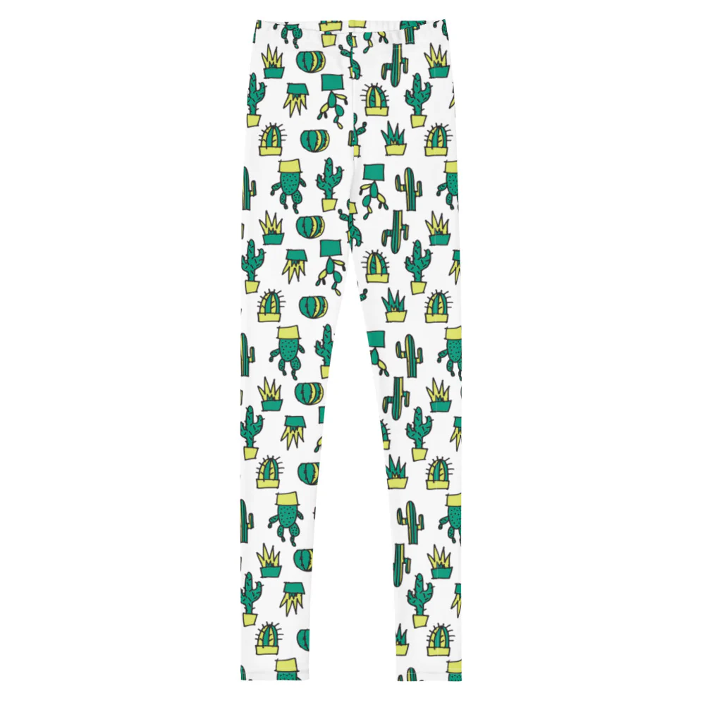 Doodles Collection Big Kid Leggings - CACTacular - Image 2