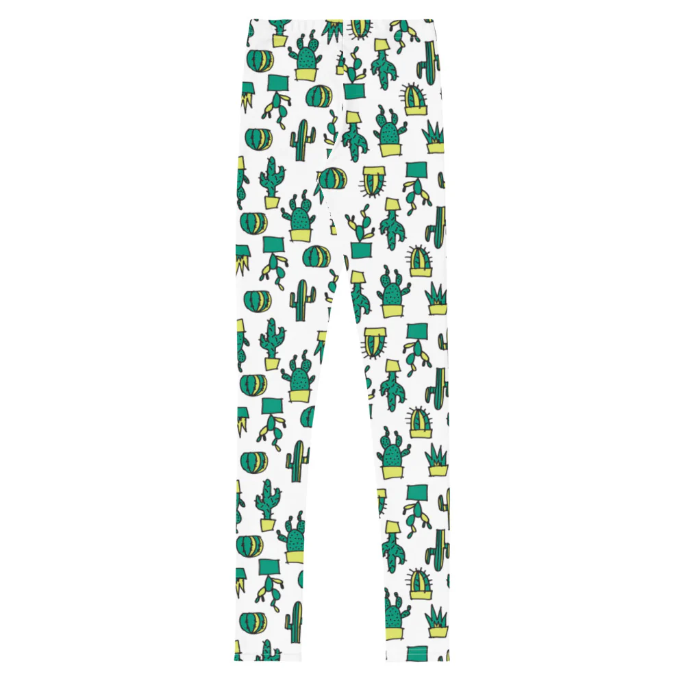 Doodles Collection Big Kid Leggings - CACTacular - Image 3