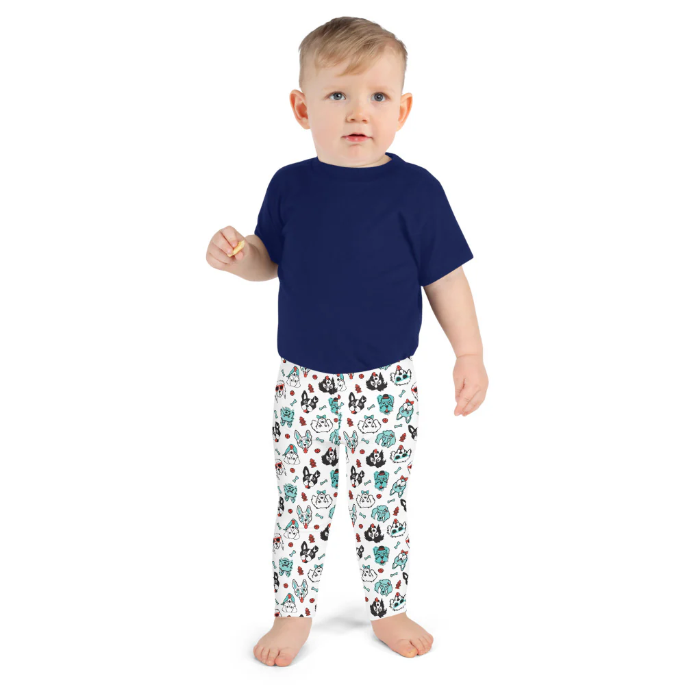 Doodles Collection Little Kid Leggings - Pawsome - Image 4