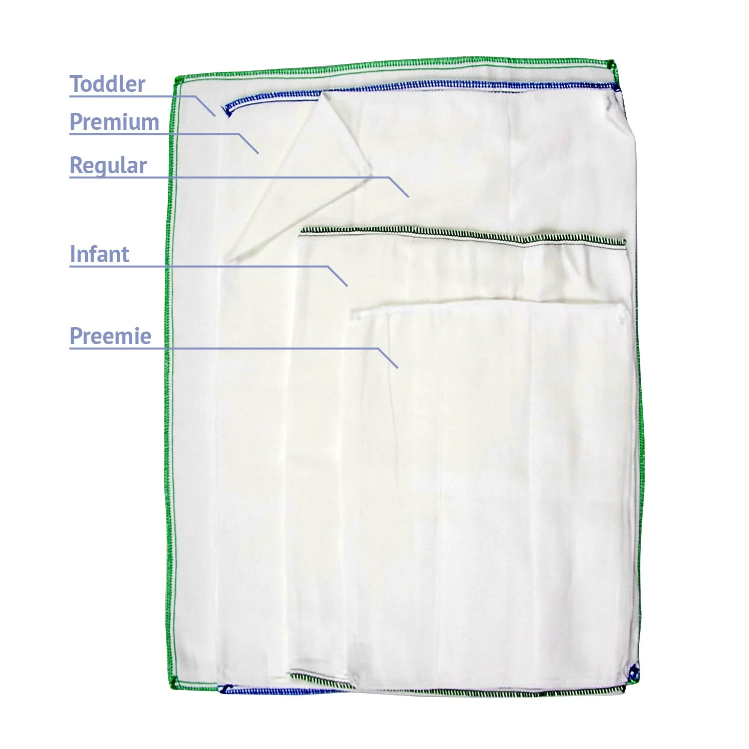Simply Prefolds Cloth Diapers (White or Unbleached) - Image 15